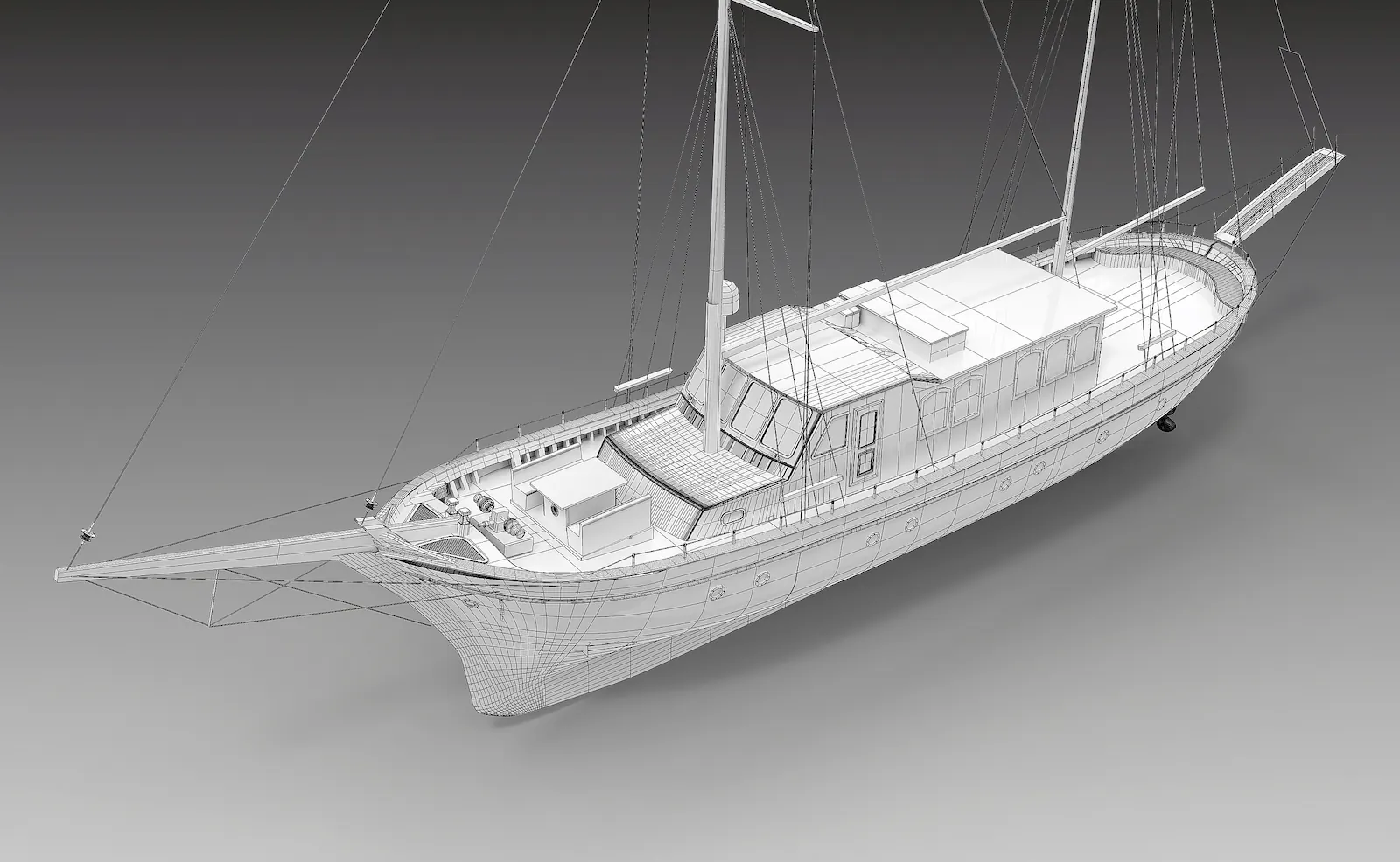 traditional yacht 3d scanning and modelling (1)